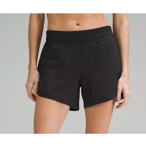 NWT lululemon Track That MR Short 5" Lined Black Size 10